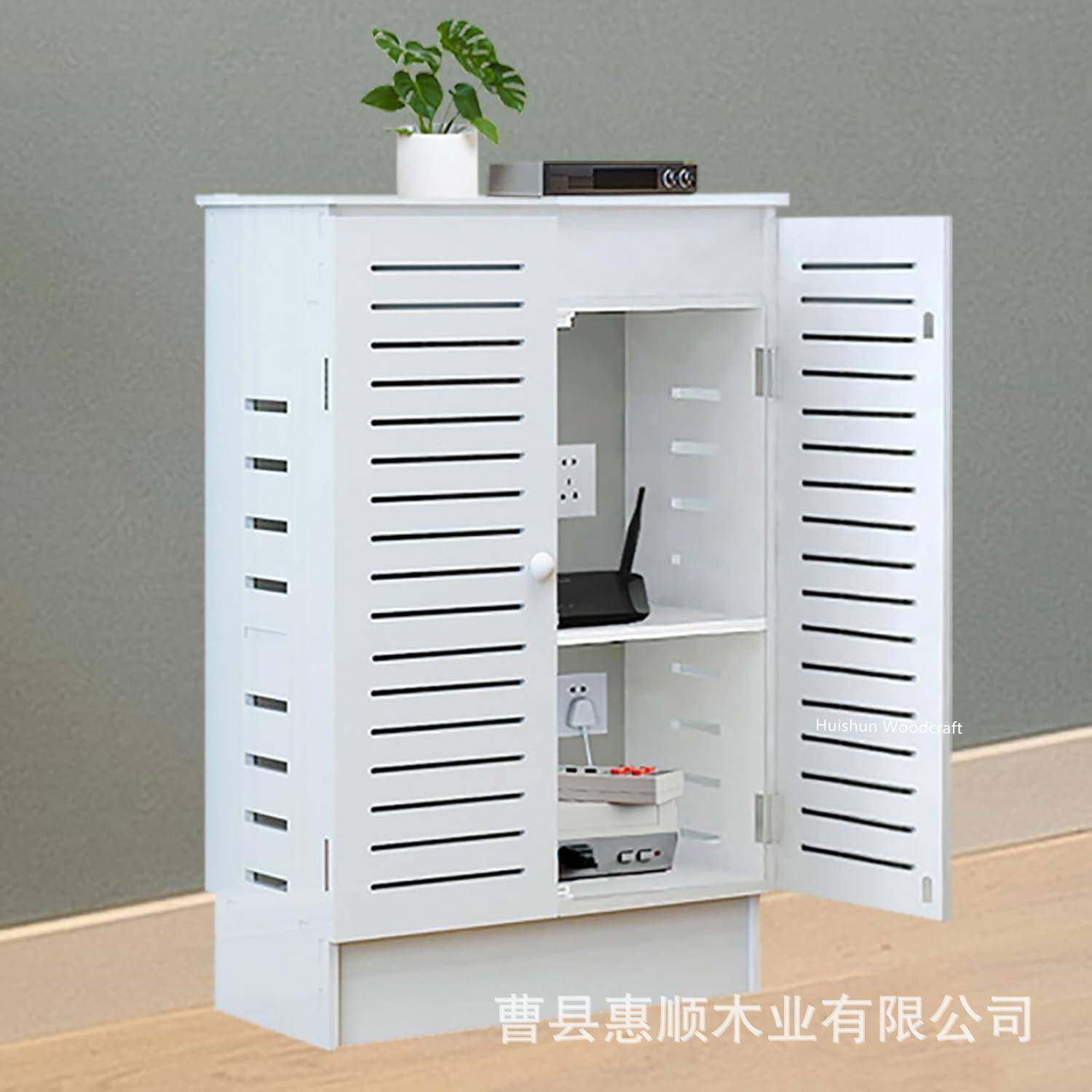 路由箱器遮挡网箱立式弱柜收纳多媒体集线盒遮丑机猫F959HS5J顶盒