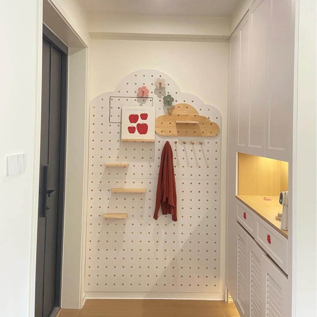 洞洞板实木收纳架玄关墙壁置物板挂门层板厅木质洞XCB洞板置挂物,收纳整理,收纳洞洞板,淘宝优惠券,粉丝福利购,淘宝优惠卷