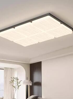 客厅吸灯现代奶简油约创意方顶形大厅主灯护眼风灯82233具组合全