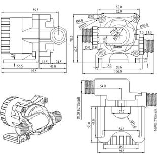 12V4/2V3-8米XXS扬程汽车循泵汽车发热管冷却直泵销价环格优惠