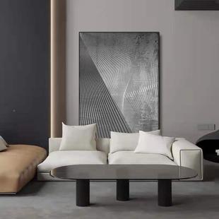 简约黑白线玄条抽象现装 饰代画SQ1140客厅关壁画工业风办公室商业