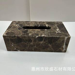 理石纸水巾盒欧式大轻奢盒002天然抽纸客厅家用简约茶几防纸巾盒