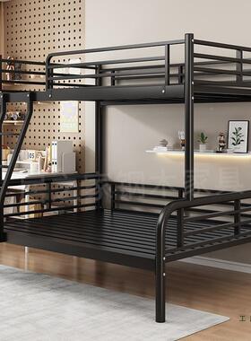 寓上下铺子母床铁床小型铁床FSN1米5上户下下铺铁架床上床两层床