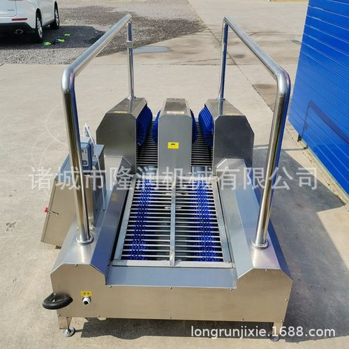 厂家供货单通道通过式洗靴机 不锈钢智能感应刷鞋机 无人值守