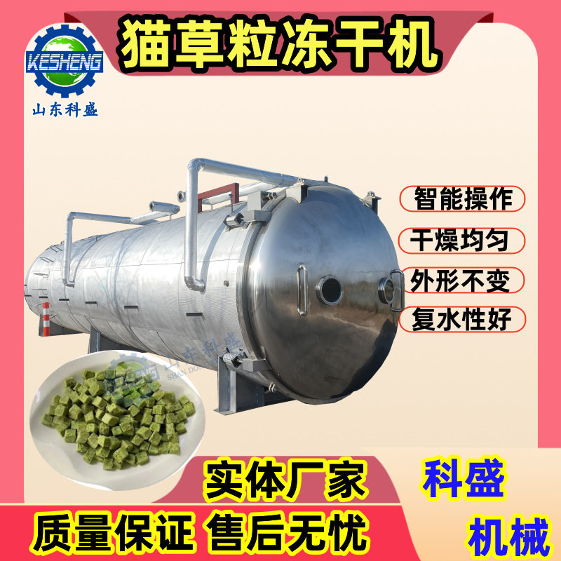 冻干鸭肉粒 三文鱼粒 猫草粒冻干机 排骨松茸真空冷冻干燥机
