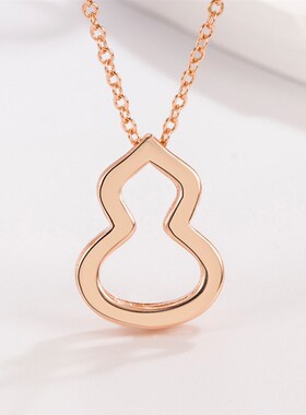 新款时尚气质福禄葫芦项链女复古中国风锁骨链时尚气质中式项饰