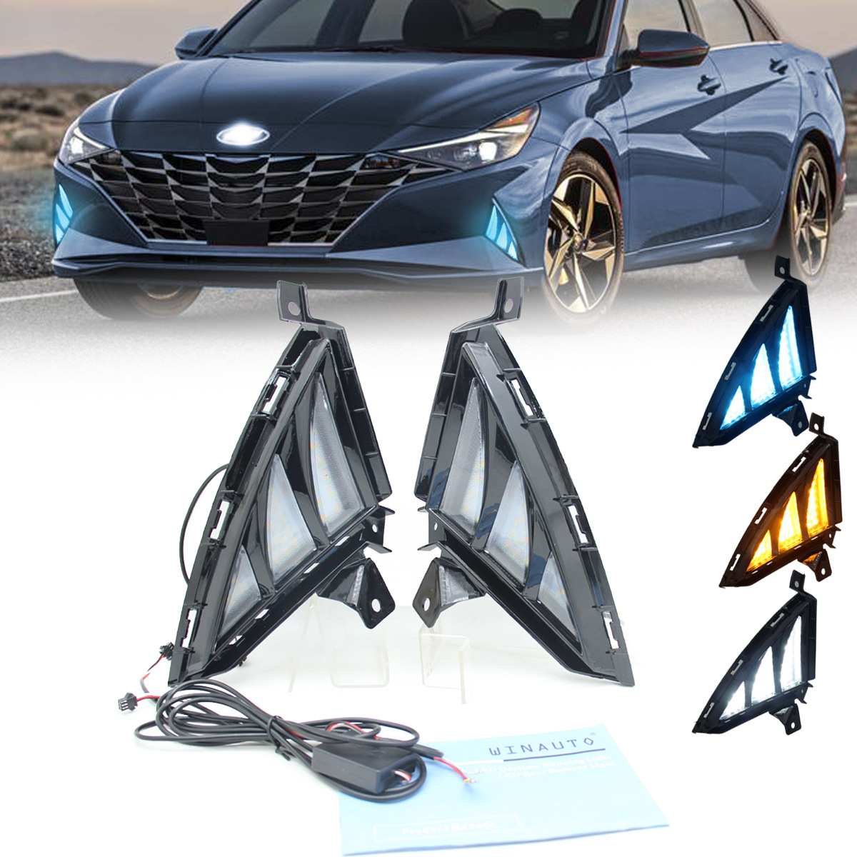 适用于伊兰特Elantra20-21LED日行灯日间行车灯雾灯转向厂家直销