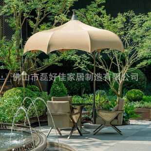 定制户外遮阳伞庭院伞别墅酒店网红太阳伞室外网红圆形长柄大型伞
