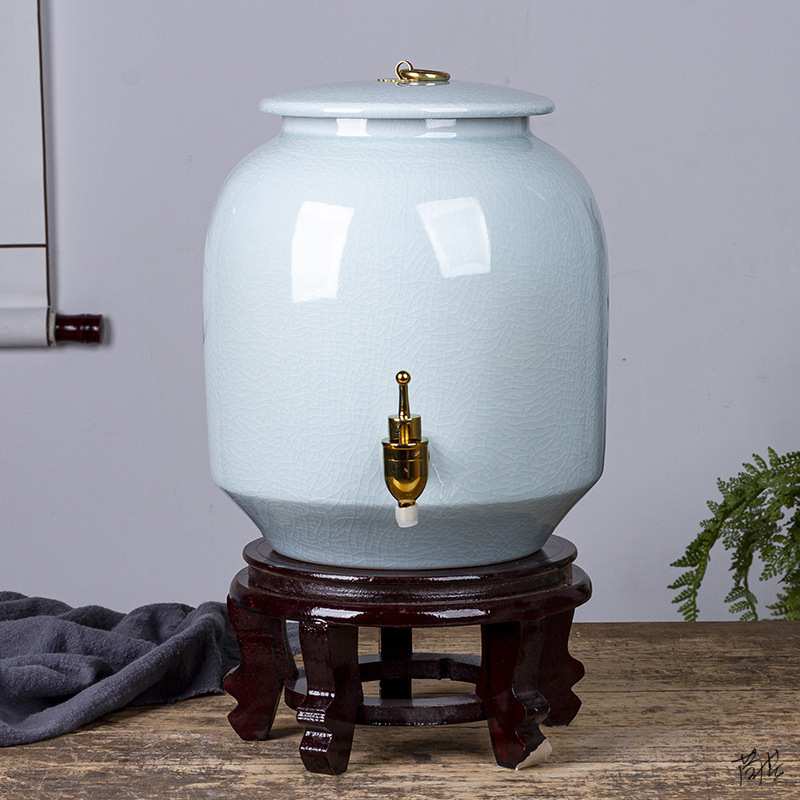 泡茶储水缸功夫茶酒缸茶桶客厅带龙头大小紫砂厨房蓄水水缸泡茶