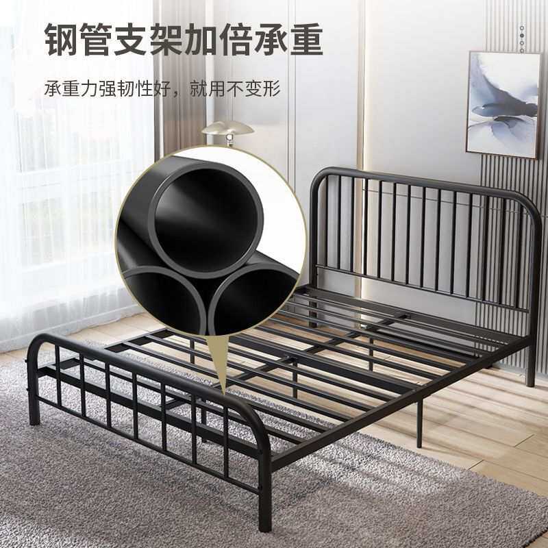 双人床床1.8米铁床1.5出租房铁架1.0m单人儿童床排骨架学生