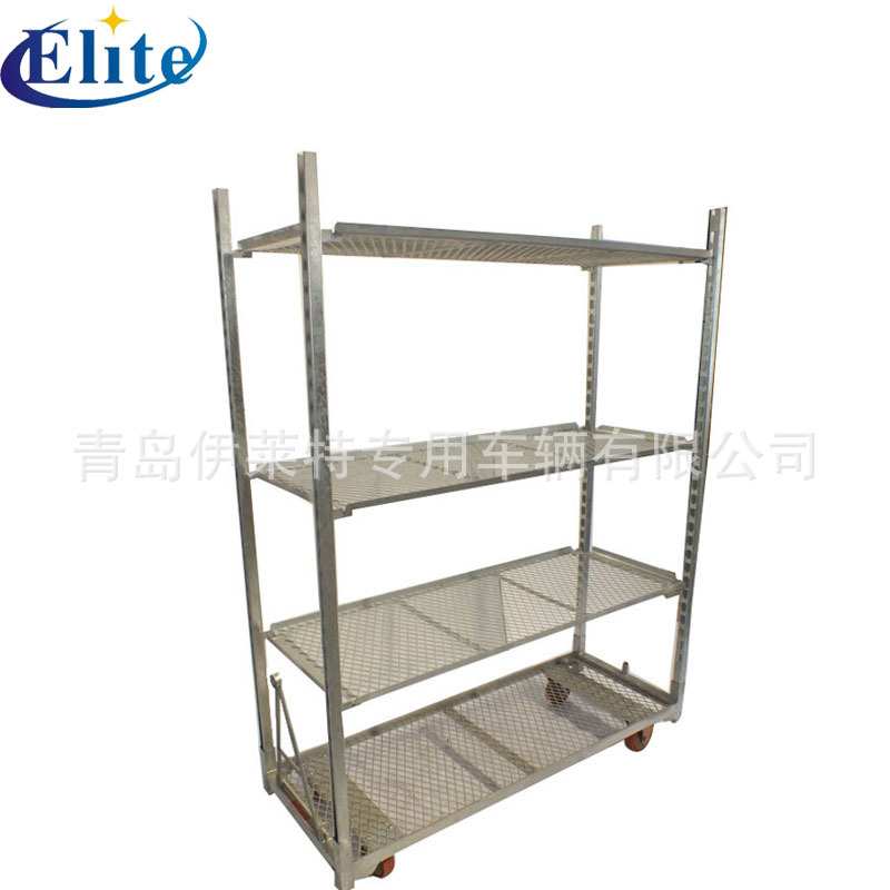 厂家直销供应园艺花车,园艺手推工具台车, 拉板网多层花车
