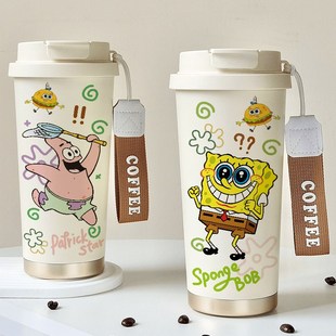 礼品定制保温杯吸管双饮口女生水杯子高颜值咖啡杯学生上学大容量