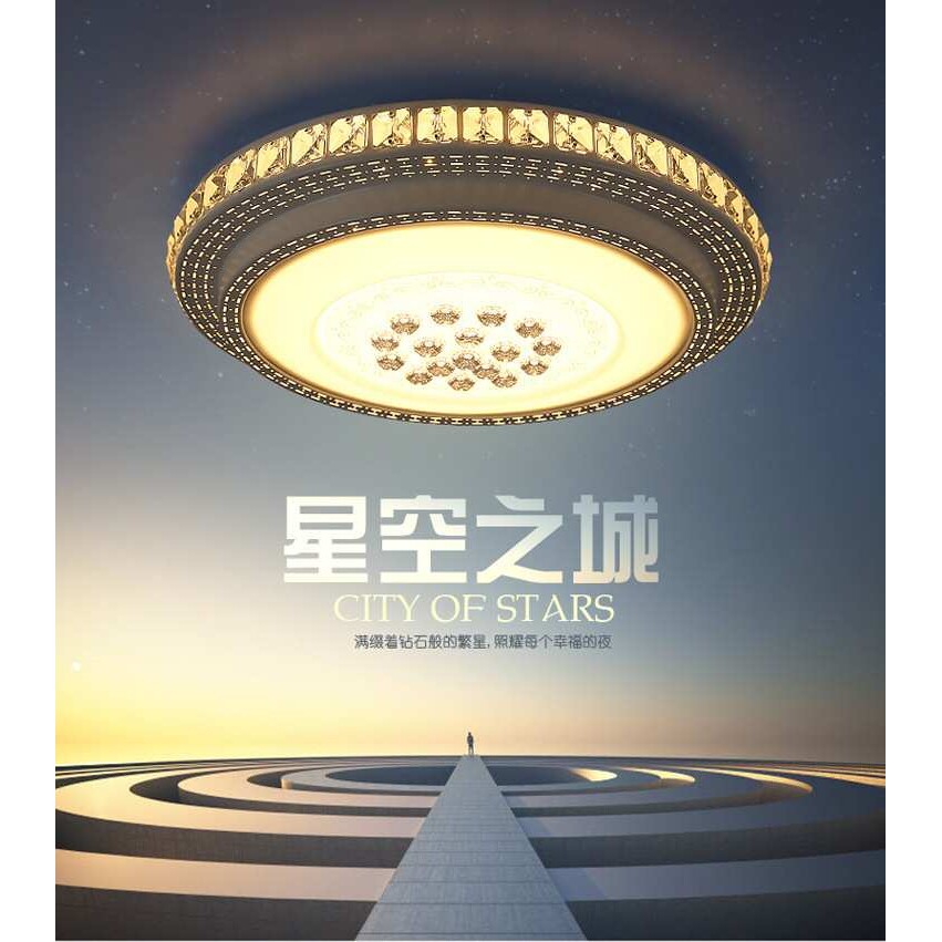 包邮LED水晶圆形吸顶客厅灯卧室灯餐厅灯创意书房灯卧室灯具