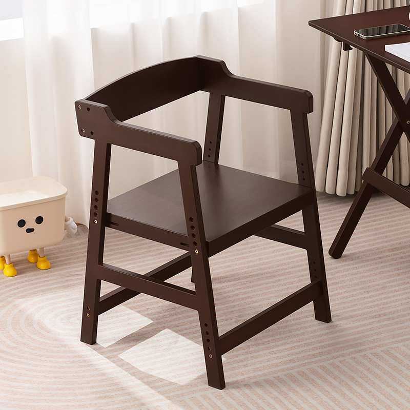 简约风楠竹休闲椅结实加厚靠背椅高度可调节餐桌椅子家用网红凳子