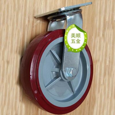 直供应顺4系列8寸重型塑芯聚胺备脂脚物流MS82PUSB机械设推车刹车