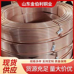 现货T紫铜管高无纯度氧1光亮铜大口径紫紫铜无缝管Tp2PEW铜盘管