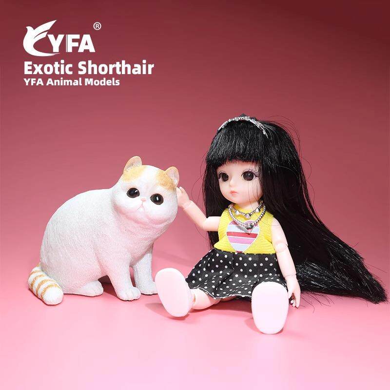 模玩加菲猫仿真猫模型异国短毛猫可爱猫咪车载摆件礼物