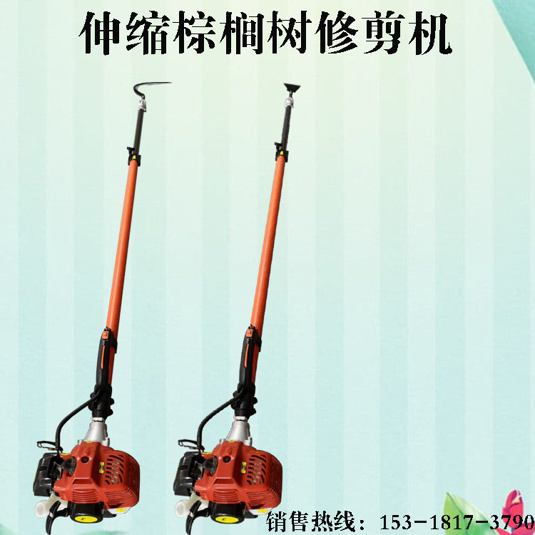 可伸缩加长工作的棕榈修剪机 华盛二冲程汽油棕榈机 伸缩高枝油锯