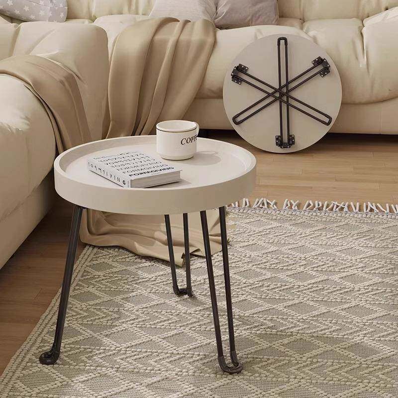 创意折叠小茶几现代简约小桌子客厅阳台边几置物架小户型飘窗圆桌