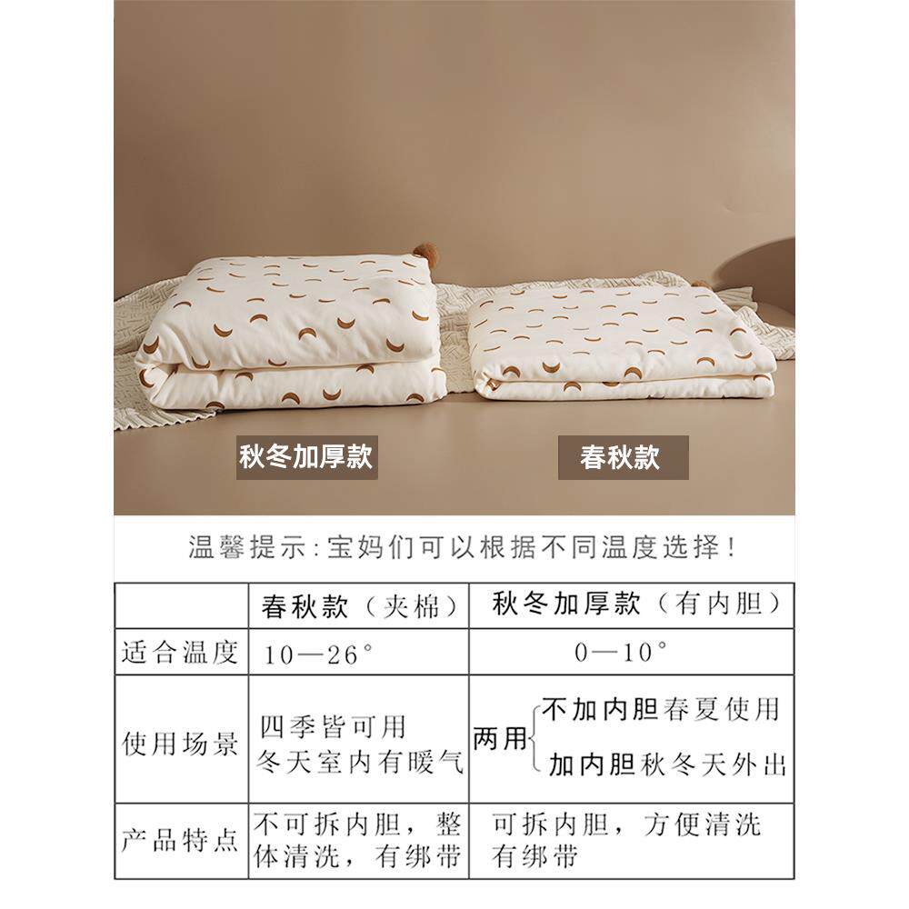 婴儿包被秋冬季纯棉加厚款新生婴儿用品初生宝宝产房抱被两用外出