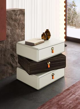 SNASOA6093白+黑jeaek意式极简床头柜设计师款TEOREMA旋转床头柜