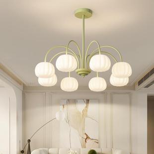 法式 网红灯具 奶油风南瓜吊灯客厅灯现代简约客厅主灯卧室餐厅日式