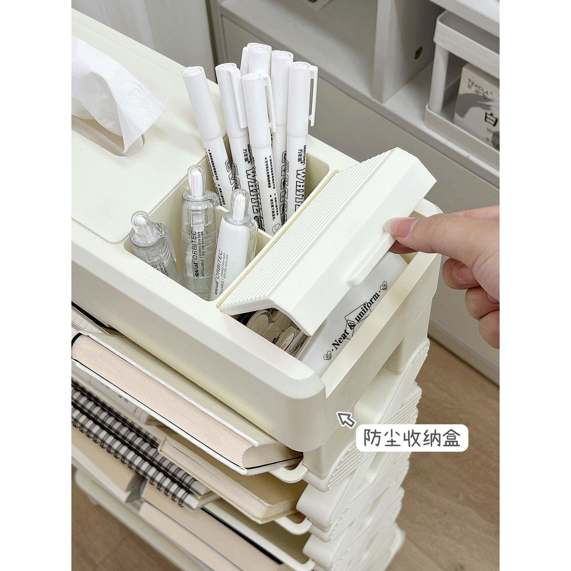 学生桌边教室书多层书架可移动多功能卧室桌旁收纳置物架带轮床头