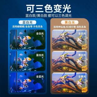 鱼缸水草筒灯变色可调草缸专业照明爆藻支架组合夹灯led小型吊灯