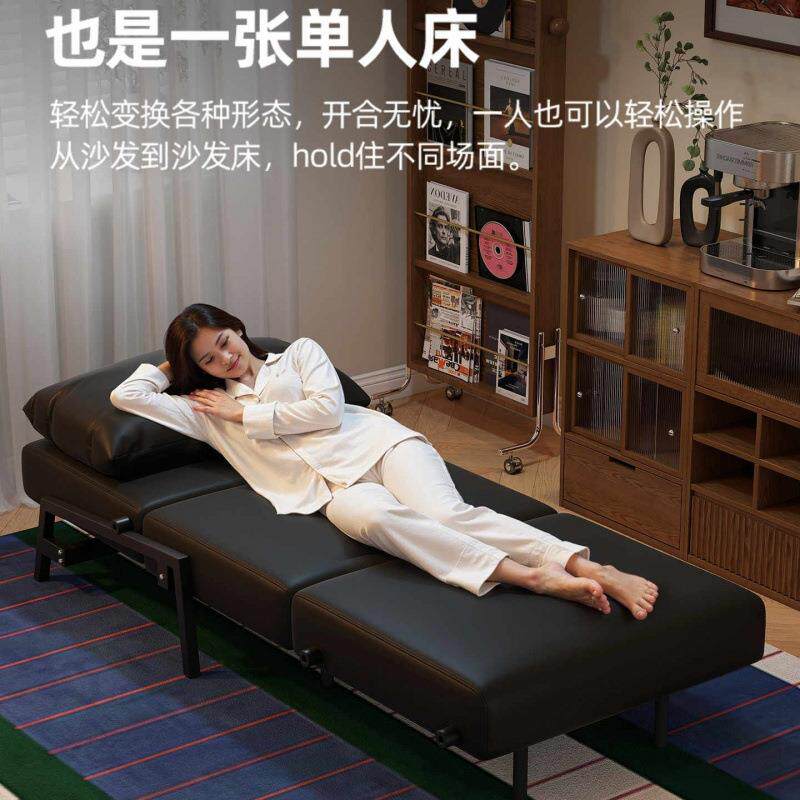 沙发床折叠两用多功能推拉床家用客厅阳台单人伸缩一体小户型沙发
