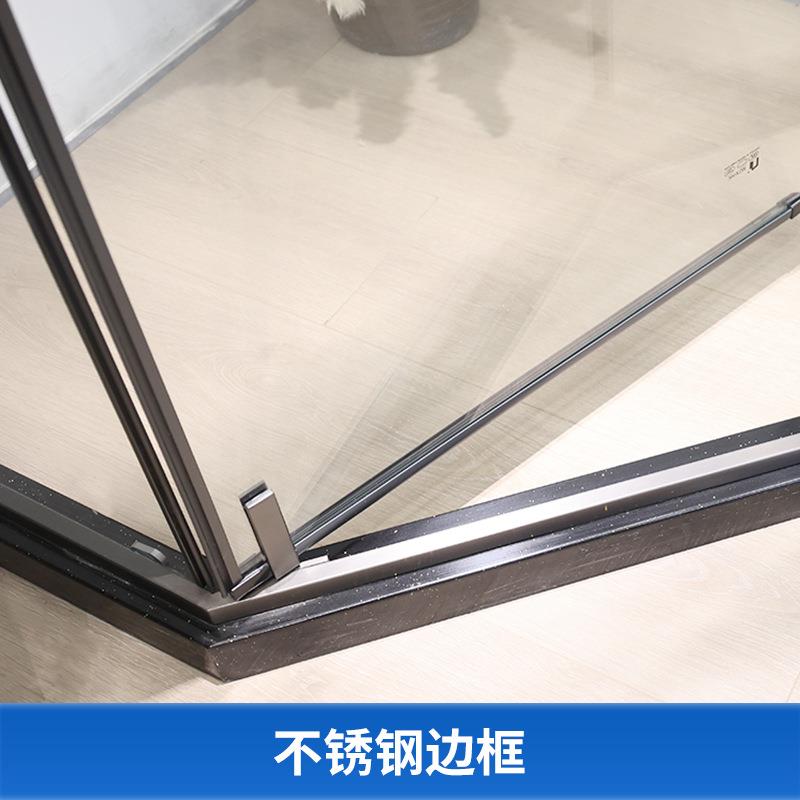 极窄钻石型家用不锈钢淋浴房多款外内单开门钢化玻璃隔断淋浴间