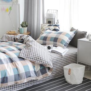 四件套纯棉新款男青少年三件套男女生寝室被套人1.2米床上用品