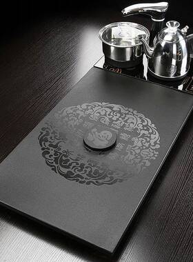 乌金石茶盘套装全KX-63602自动磁炉用办分体式一体式茶台电中式公