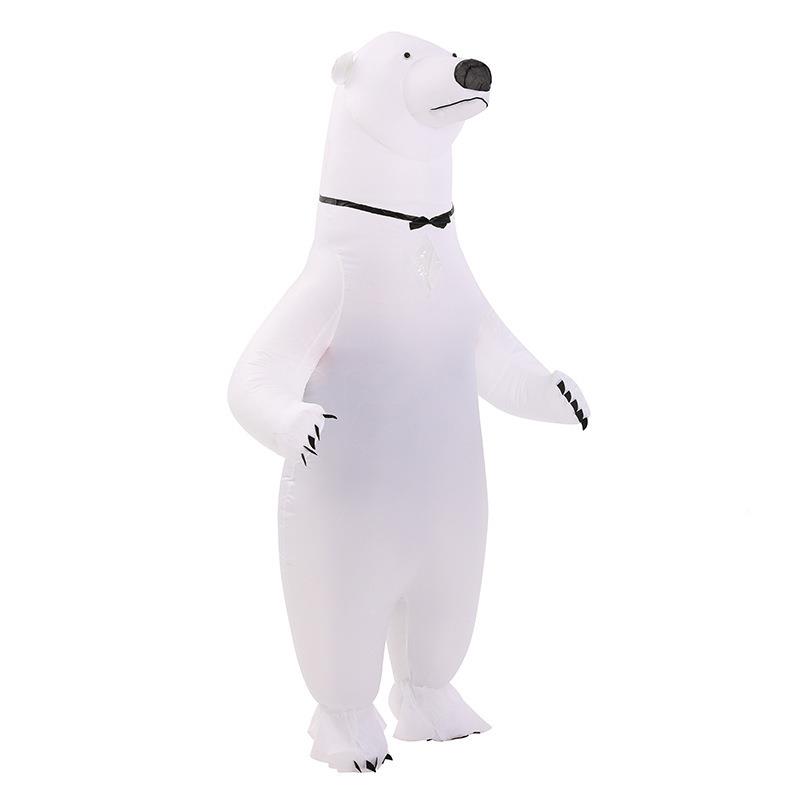 万圣节圣诞节爱大表充气人919偶白熊服装可庆典演人偶服北极熊充