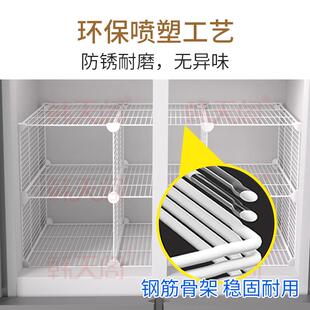 分隔冰柜内置冰物立式箱里的隔架3层Fhqfzqhg7上下分层冷冻收筐纳