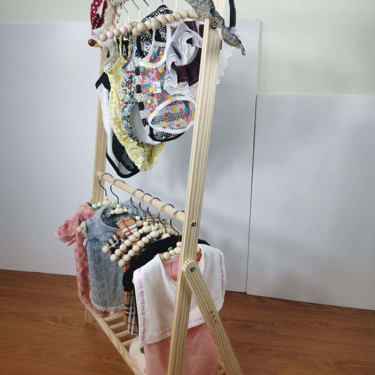 物衣柜小狗衣服猫咪家用三代收纳衣衣架双层实木儿Fh($pd$p童宠?