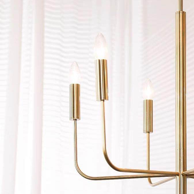 美树枝形吊灯72铁艺式代简约现复古工业风餐厅吧台法式蜡客烛厅吊