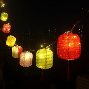 秋灯节笼户外防灯雨防晒活动中装饰小挂饰TWX猜灯谜道具花串场景