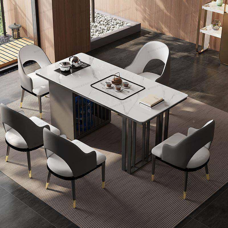 岩板茶桌组合几小户型AJK轻奢客茶厅家用泡茶台椅烧壶水一体阳台,商业/办公家具,茶台/茶桌,淘宝优惠券,粉丝福利购,淘宝优惠卷