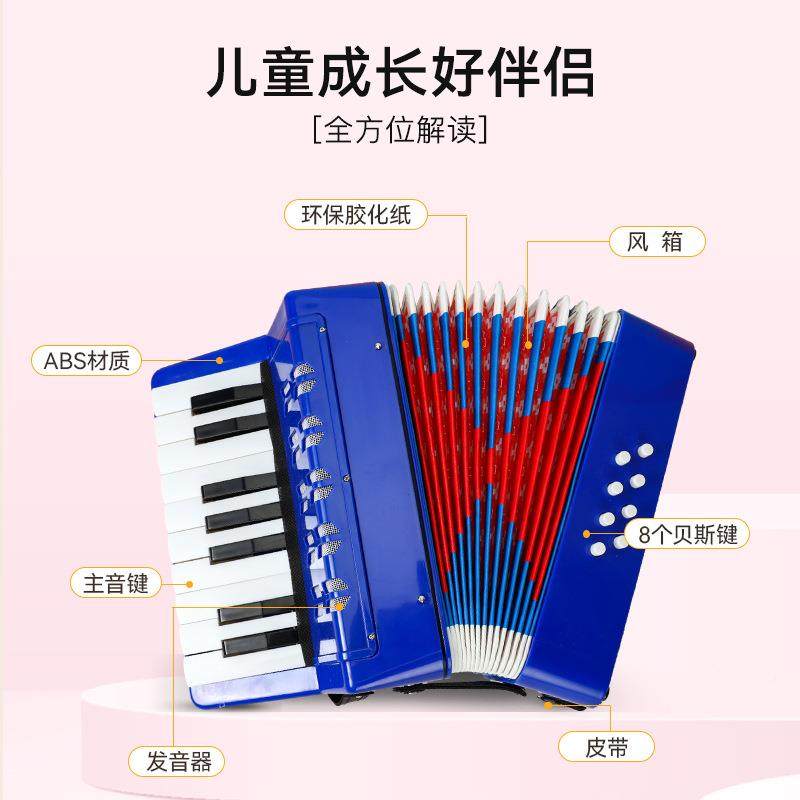 1繁工厂7键8贝斯手风类琴飞键盘17键乐器儿童练习迷你手风琴