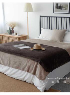 绿色轻床尾毯搭毯搭日巾盖毯奢沙发F9588JSS巾民宿披毛毯午睡毯毯