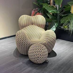 抱妈妈 怀单人沙发布艺中休闲椅客厅阳台懒卧MTA室古风网红人沙