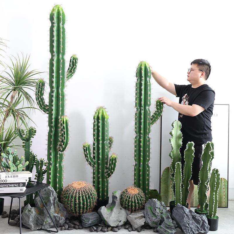 室内场景橱窗装饰摆件大型植物北欧仙人柱假绿植仙人球仿真仙人掌