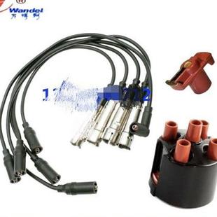 桑塔纳2000老普桑/99新秀高尔点火线圈高压线分电器盖分高性能