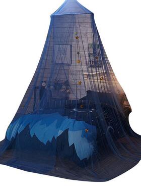 儿童床蓝色帐公蚊11.2圆顶吊顶学生单主人床.0m家用BSK1.5米1.8双