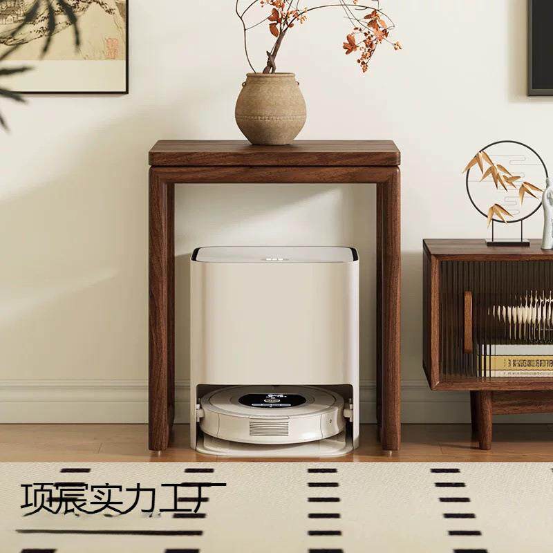 免项宸实力扫地地机器人实木置物架移安动鱼缸底架落装收纳客厅饮