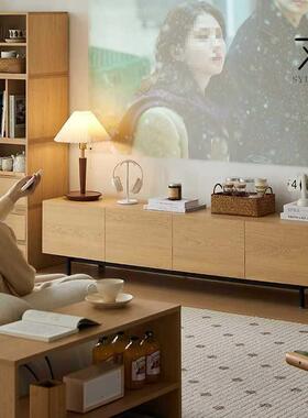 简风约地落电柜客厅简约现代小户型储物HPU家用中式电视柜茶视几