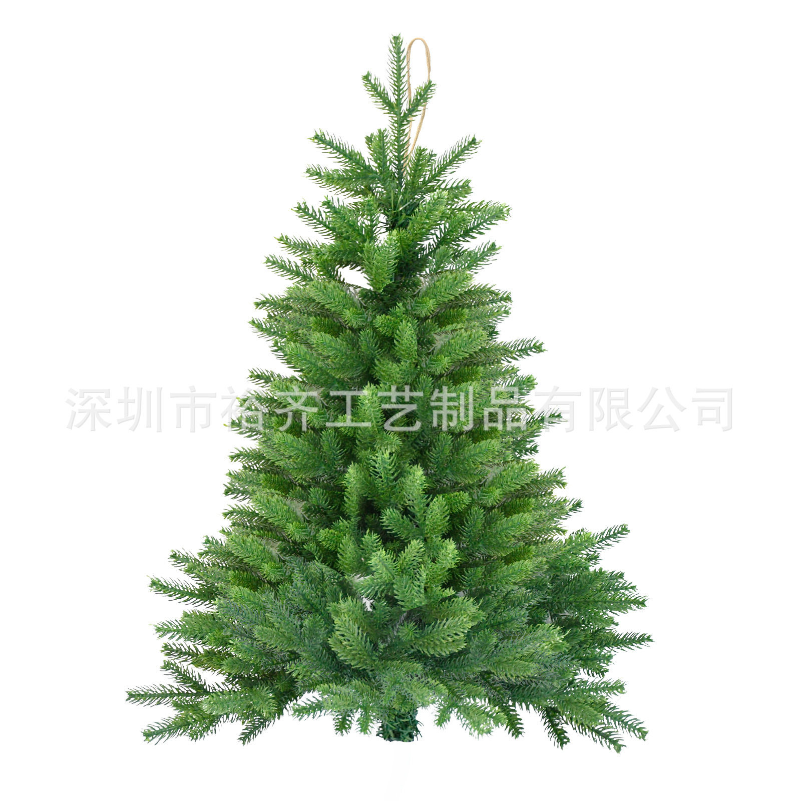 跨境新款圣诞节仿真树挂件 PVC加密松针树花环墙饰迷你圣诞树摆件