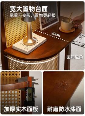 实木藤编风置物RYN架厅遮挡隔古断入户客玄屏关卧室日式复座屏可