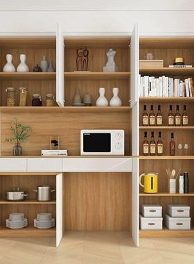 实餐柜一体靠墙高柜嵌入式家边用酒柜现柜代简约多功能IMT储木物