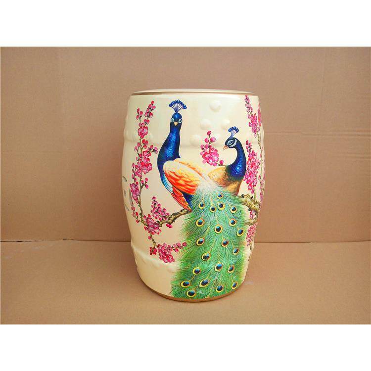 陶凳瓷陶瓷凳子新中式鸟瓷鼓凳花陶瓷鼓455665凳陶仿古凳子古典梳